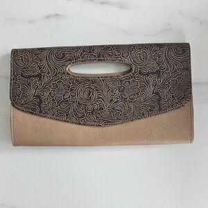 Cato Faux Leather Clutch NWOT